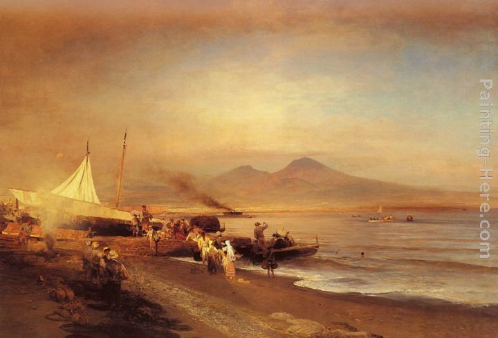 Oswald Achenbach The Bay of Naples